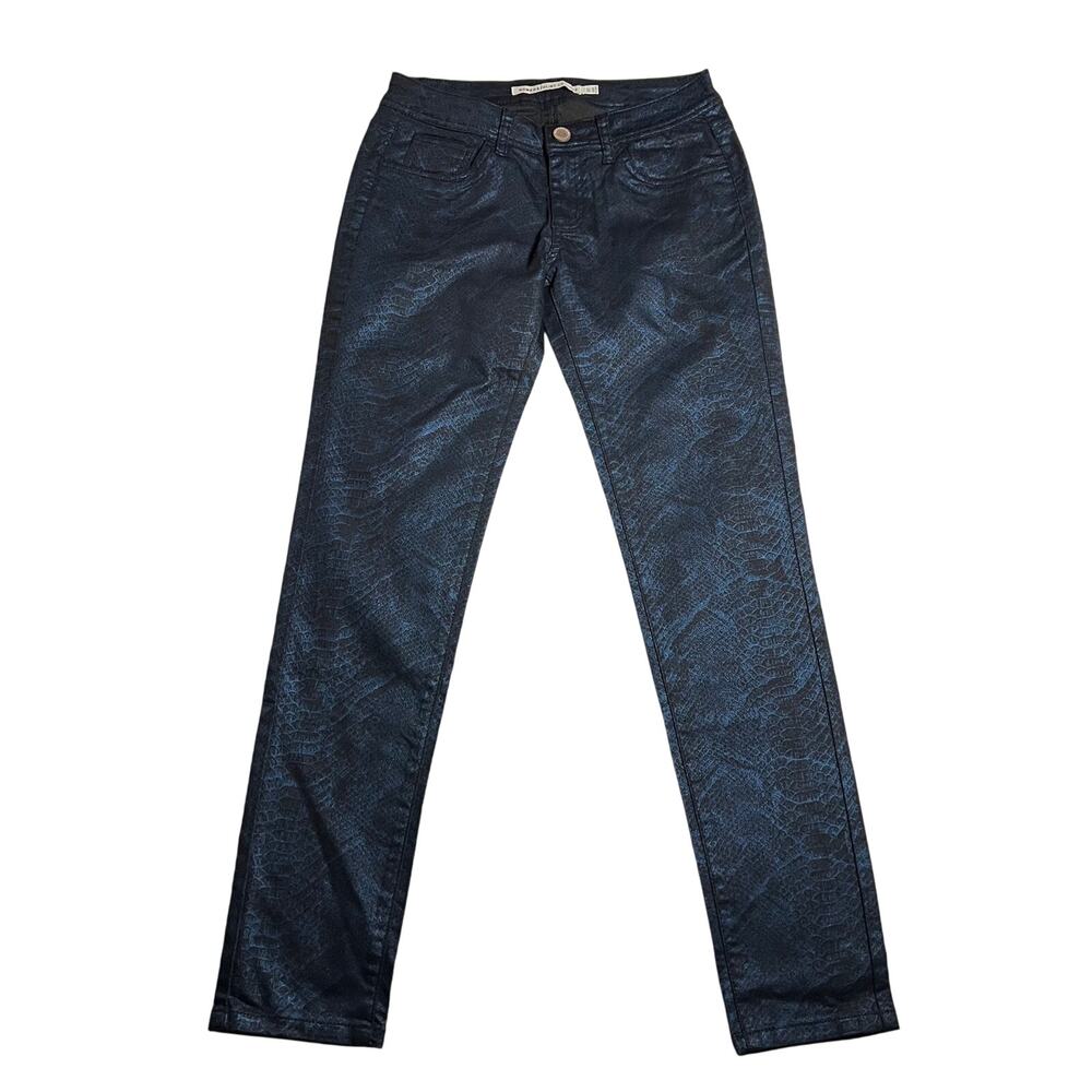 Romeo & Juliet Couture Snake Print Stretch Skinny Jeans Size 27 Trendy Rock